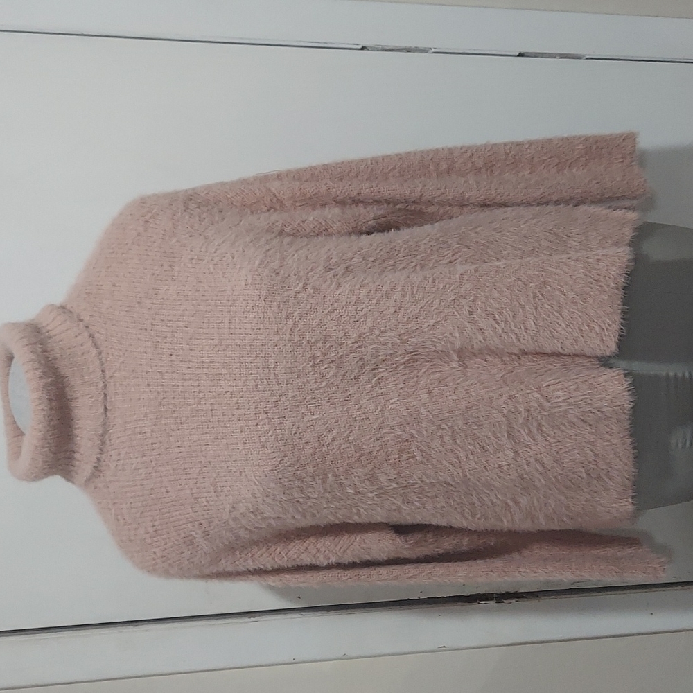 Super Soft Pink Turtleneck Sweater